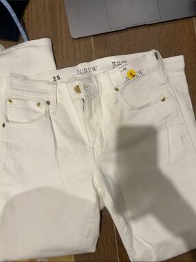J.Crew White High-Rise Straight Jeans